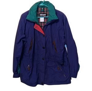 EDELWEISS SKIWEAR Women's Navy Blue Jacket Snap Double Zip Medium